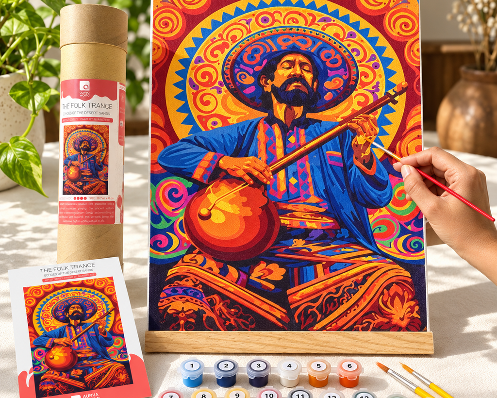 The Folk Trance A3 paint by number kit by Aurva