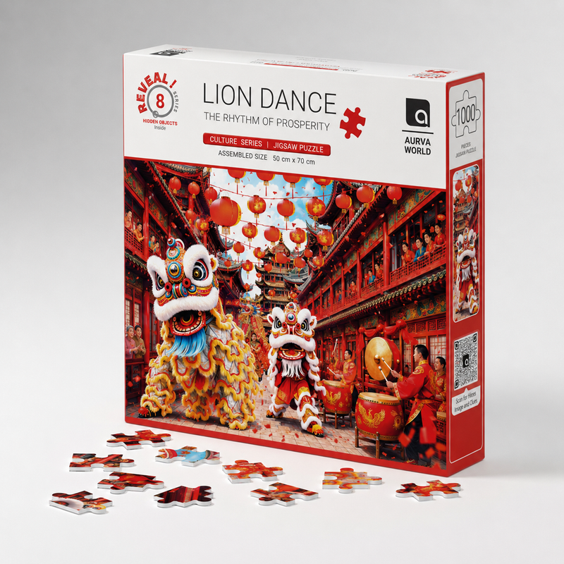 Lion Dance - 1000pcs - Reveal Puzzle Series