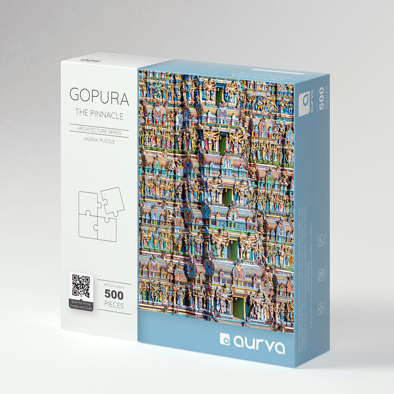 500 piece jigsaw puzzle, jigsaw puzzles for adults, Indian temples, Gopurams, aurva world, Birthday gift ideas, parents anniversary gift ideas, board game night, date night game ideas, Best puzzles in India, Best Jigsaw puzzles in India