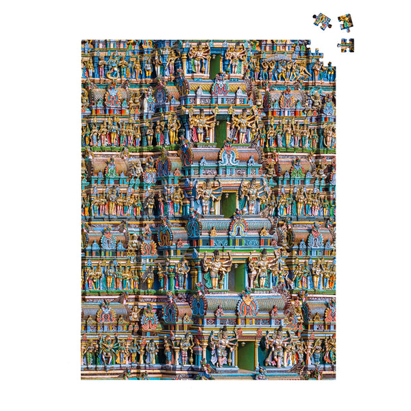 500 piece jigsaw puzzle, jigsaw puzzles for adults, Indian temples, Gopurams, aurva world, Birthday gift ideas, parents anniversary gift ideas, board game night, date night game ideas, Best puzzles in India, Best Jigsaw puzzles in India