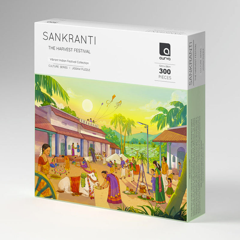 300 piece jigsaw puzzle, jigsaw puzzles for adults, Sankranti Festival, Indian culture, MakarSankranti, aurva world, Birthday gift ideas, parents anniversary gift ideas, board game night, Best puzzles in India, Best Jigsaw puzzles in India