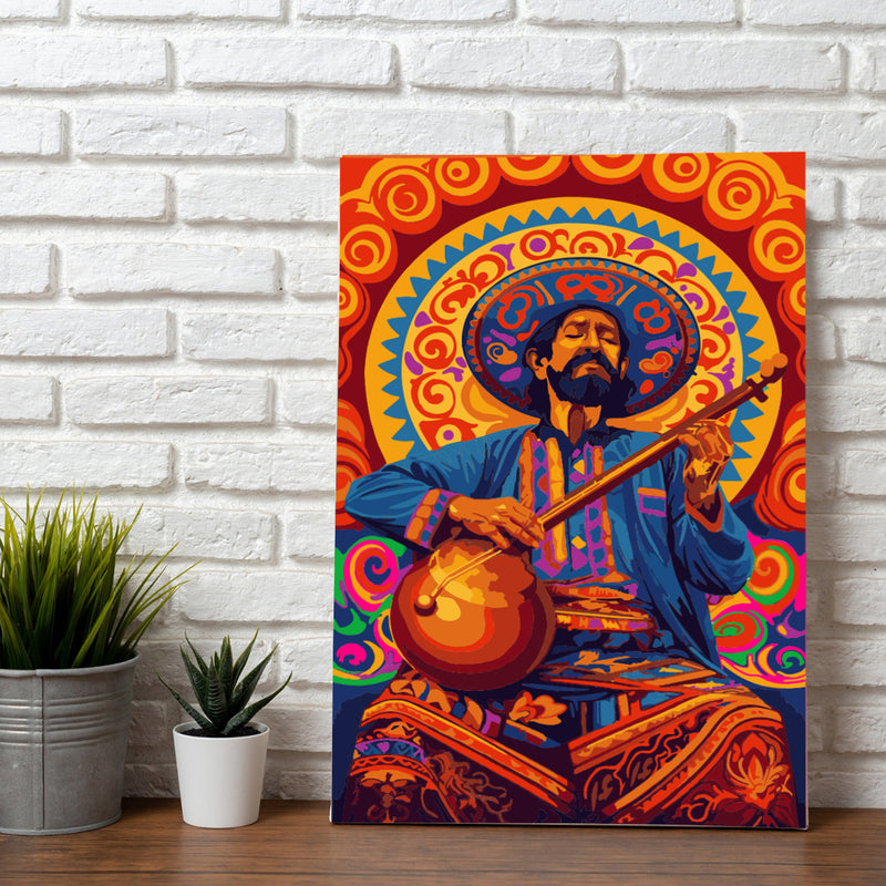 The Folk Trance - A3 size - Wooden Frame
