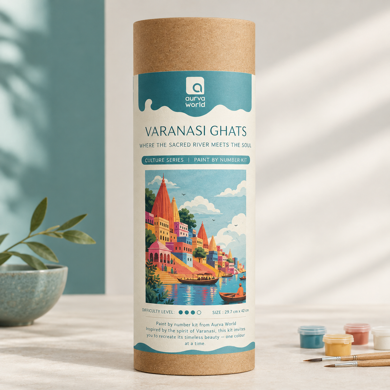 Varanasi Ghats - A3- Rolled canvas