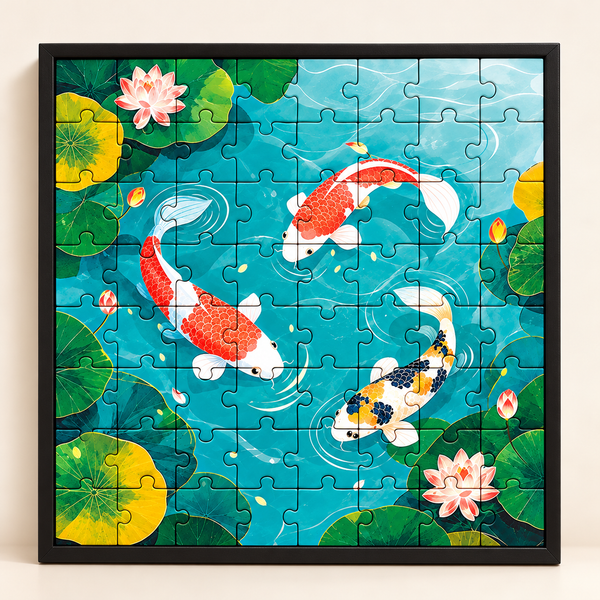 KOI SERENITY - 64 pieces Frame-able Puzzles