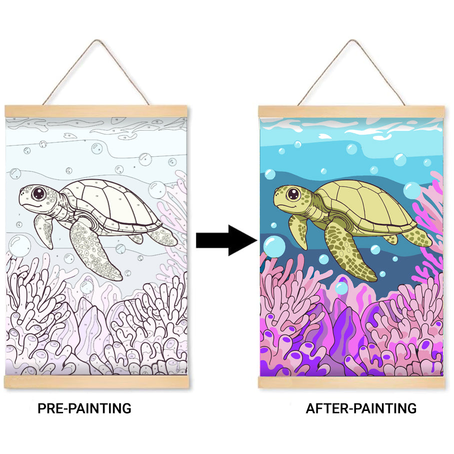 Olive Ridley Sea Turtle- PBN- Kids Series