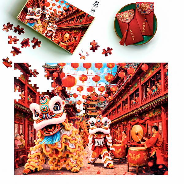 Lion Dance - 1000pcs - Reveal Puzzle Series